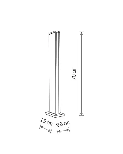 Вуличний світильник Nowodvorski 11376 Slit Led 1x12W 3000K 600Lm IP54 Чорний - фото 9