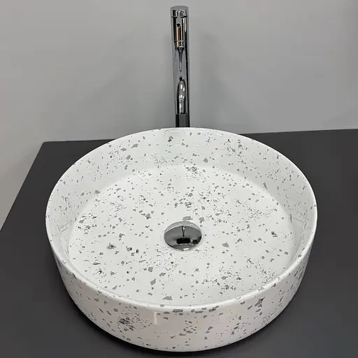 Умивальник VBI Bari S grey mosaic накладний VBI-011606, Сірий - фото 5