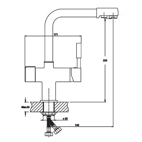 Змішувач для кухні Haiba HANS 021 (HB0816) - фото 2