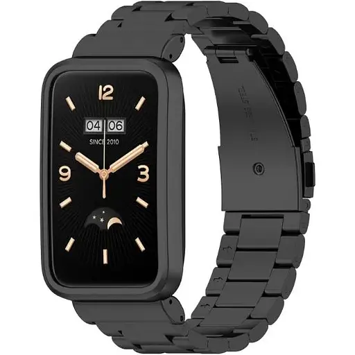 Ремешок-бампер DK для Xiaomi Mi Band 7 Pro Metal Fitlink Steel Watch Band (black) - фото 3