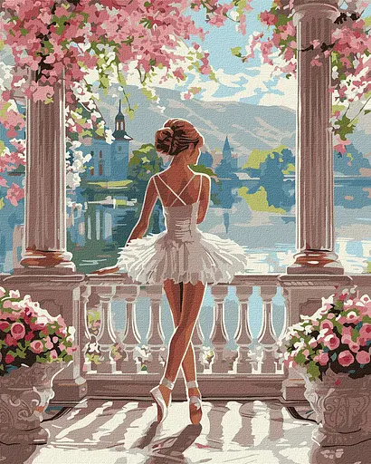 Набір для розпису по номерах Дивовижна балерина, 40x50 см, КНО8441