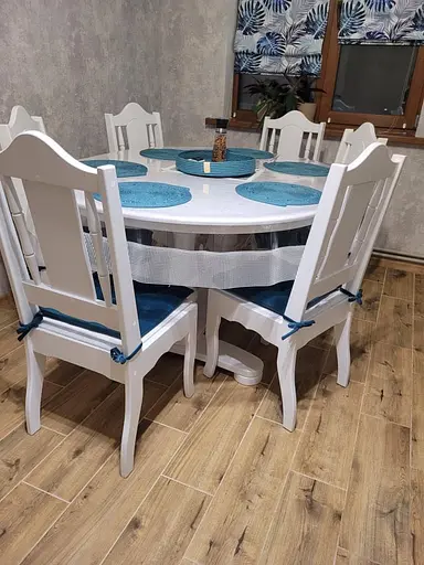 Скатертина силіконова овальна з перлинною стрічкою 200х120 см срібний - фото 5