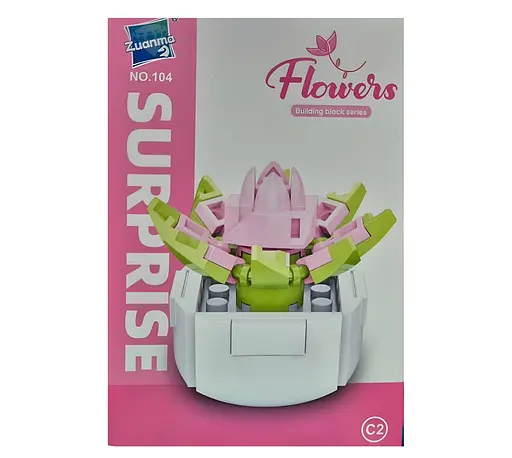 3D конструктор Flowers Кувшинка в горшке на 43 детали (25-99) - фото 2