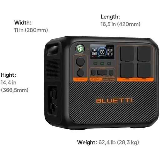 Портативна зарядна станція Bluetti AC200PL 2400W/2304Wh - фото 4
