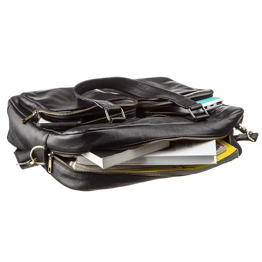 Чоловіча шкіряна сумка для ноутбука SHVIGEL 37х29х7,5 см sum0012791 - фото 3