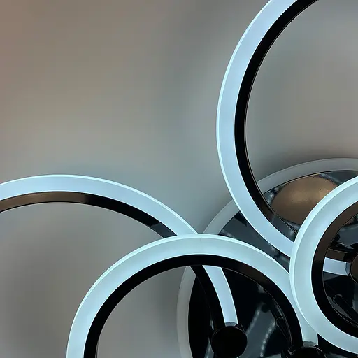 Світлодіодна люстра Senta на 8 кілець в чорному корпусі Line.F A 2374/8 RGB BK - фото 2