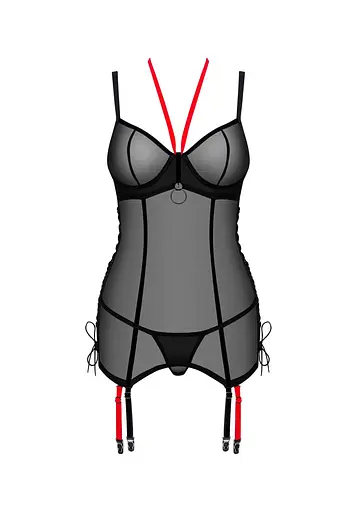 Корсет Obsessive Glandez XL/2XL (чорний) - фото 5