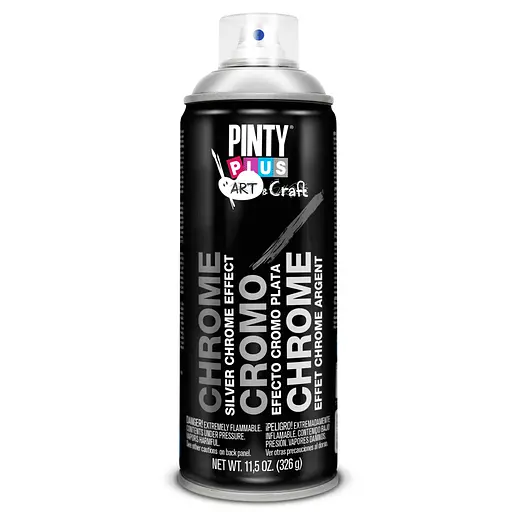 Краска-аэрозоль хром-эффект ART & CRAFT Серебро 200 мл PINTYPLUS - фото 1