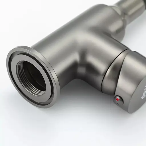 Смеситель для кухни с гибким изливом Frap F4044-9 Графитовый хром - фото 4