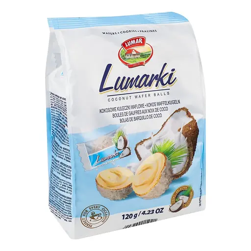 Цукерки вафельні Lumar Lumarki з кокосом 120 г - фото 1