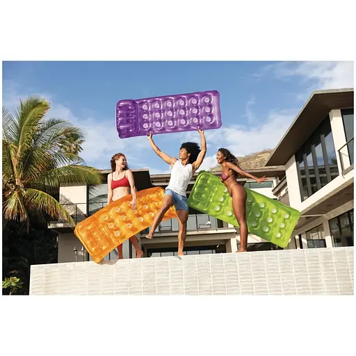 Надувной матрас Intex 58890 с подушкой оранжевый - фото 3