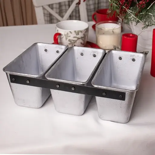 Форма хлібна алюмінієва для випікання хліба цеглинка Л7 на 3 секції (36х21х11 см), Полімет 81320 - фото 7