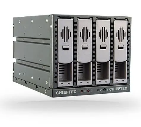 Внешний карман Chieftec SST-3141SAS 3x5.25" - 4x3.5" HDDs Hot-Swap Aluminium (SST-3141SAS) - фото 1