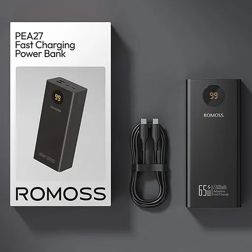 Универсальна мобильна батарея Romoss PEA27S Pro 27000mAh 65W Black (PEA27-282-2111H) - фото 8