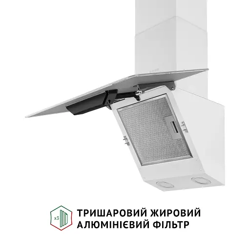 Вытяжка декоративная наклонная PERFELLI VICCO 5HSR BIANCO - фото 5