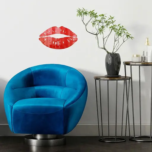 Дзеркальний декор Wall Sticker SW-00002500 декор акриловий самоклеючий Губи 2 шт. червоний - фото 6