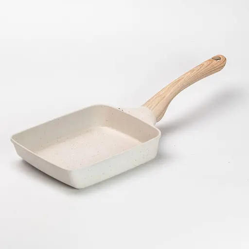 Сковорода прямоугольная глубокая 18 см Белый - фото 2