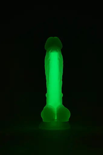 Фаллоимитатор Radiant Glow In The Dark Soft 17.5 см зеленый - фото 3