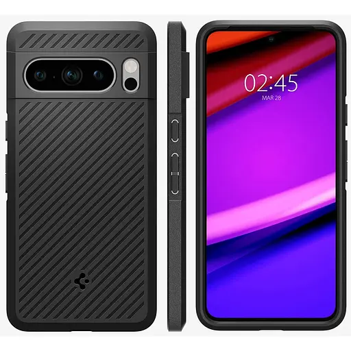 Оригинальный противоударный чехол Spigen Core Armor для Pixel 8 Pro (6.7") Matte Black ACS06332 - фото 14