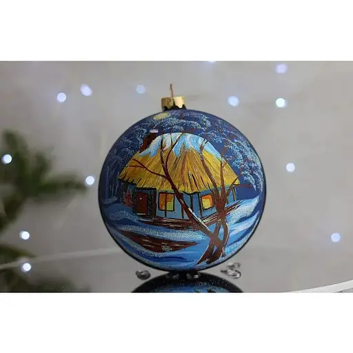 Ялинкова прикраса Санта Шоп Ніч в українському селі скло (4820001112368) - фото 2