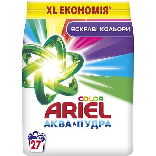 Пральний порошок Ariel Аква-Пудра Color Яскраві кольори 4.05 кг - фото 1
