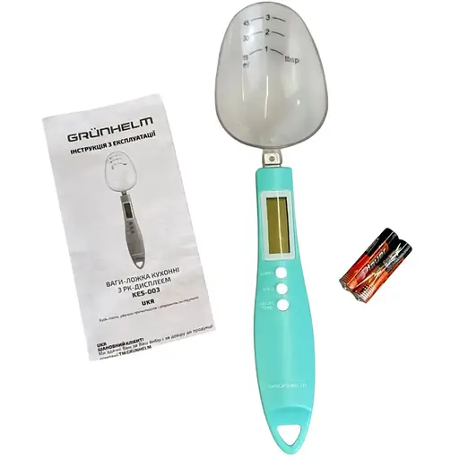 Весы-ложка кухонная Grunhelm KES-003 с ЖК-дисплеем (146517) - фото 7