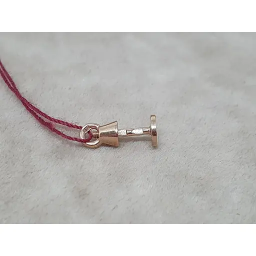 Золота моносережка-пуссета Tango з емаллю. 500043Ш Білий - фото 3