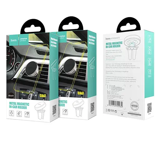 Холдер Hoco CA47 Metal magnetic in - car holder for air outlet Черный - фото 2