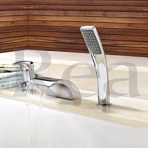 Смеситель для ванны Rea Riven хром на борт ванны REA-B0457 Хром - фото 2