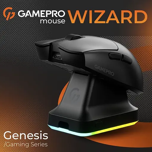 Мышь GamePro Genesis Wizard Wireless/Bluetooth/USB PixArt PAW3311 Sensor Black (GM160B) - фото 14