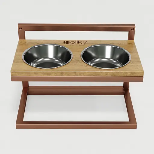 Hollky Flex M — миски на регульованій підставці для середніх собак (2 × 0.85 л) - фото 4