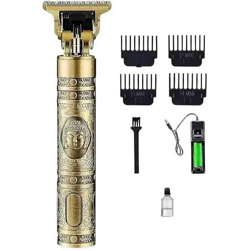 Чоловічий акумуляторний триммер Sokany SK-LF-9981 машинка для стижування волосся 1200 мАг T‑лезо Золото - фото 1