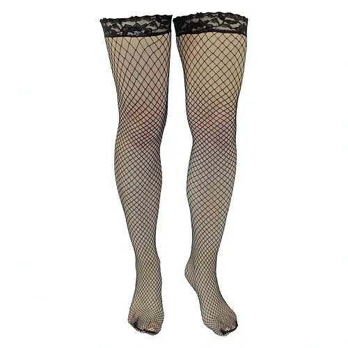 Панчохи сітка з гіпюровим кантом - фото 1
