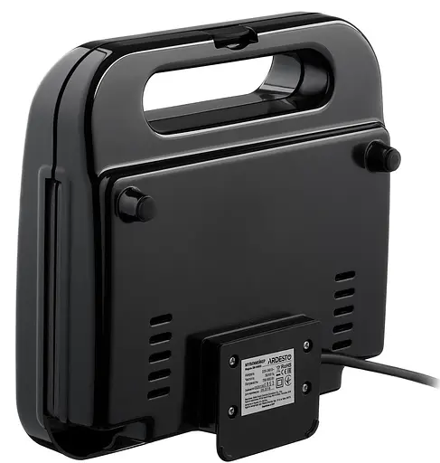 Мультимейкер Ardesto SM-H400S 700 Вт 4 пластины: сэндвич вафельная гриль орешница антипригарное покрытие индикатор готовности Black - фото 3