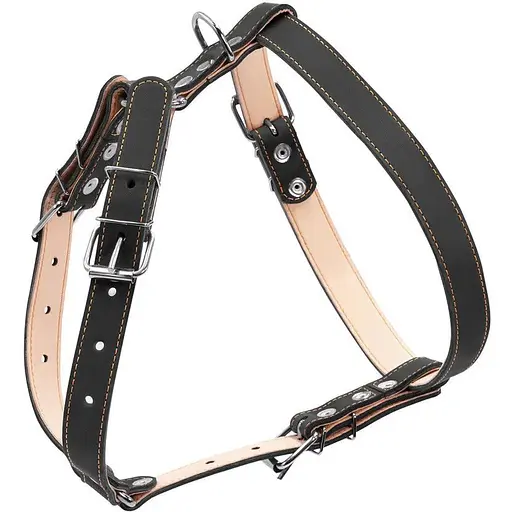 Шлея Collar подвійна для середніх собак (ширина 25мм, А:49-68см, В:68-80см) чорний