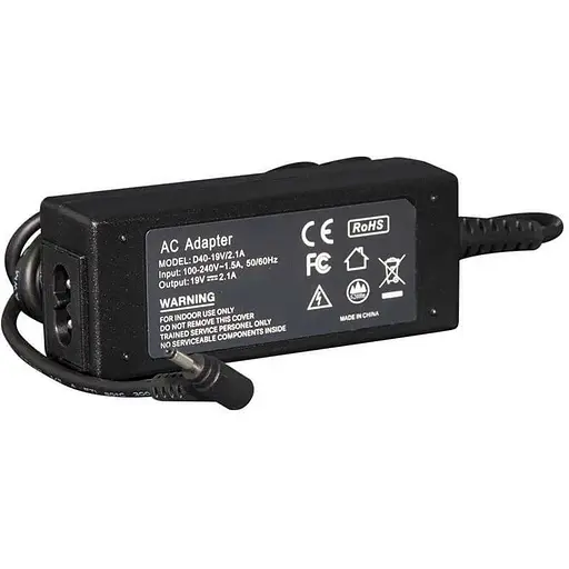 Блок питания для ноутбука Asus 19V 2.1A 40W 2.5 x 0.7мм + кабель питания (F19V2.1A40W_ASUS2507) - фото 1