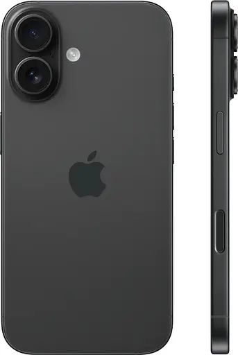 Смартфон Apple iPhone 16 128GB eSIM Black (MYAP3) - фото 2