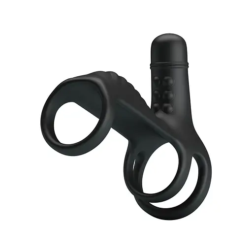 Насадка на пенис с вибрацией Pretty Love Vibrating Penis Sling 11.5 см черный - фото 2