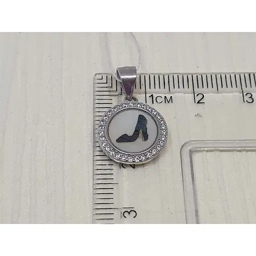 Срібна підвіска TOP Silver з фіанітами. 540245Б - фото 4