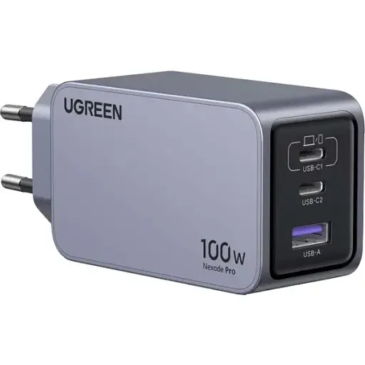 Мережевий зарядний пристрій Ugreen X757 Nexode Pro 100W USB-A 2xUSB-C Wall Charger сірий (25874) - фото 1