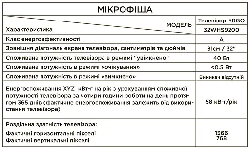 LED-телевізор Ergo 32WHS9200 (6861504) - фото 4