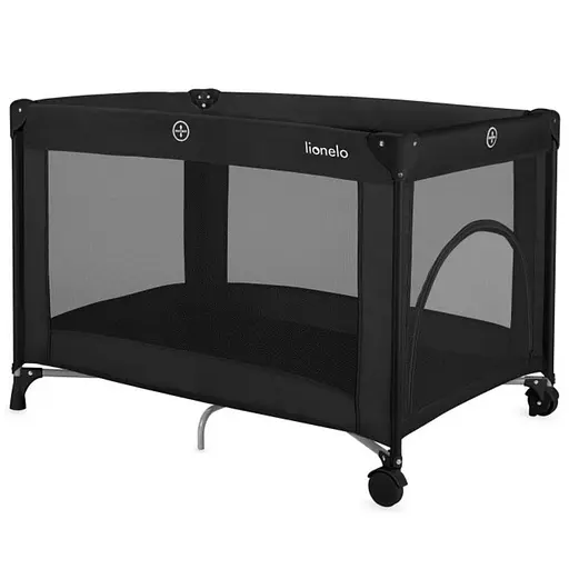 Дитяче ліжечко-манеж Lionelo Amelie Black Carbon (LO-AMELIE BLACK CARBON) - фото 1