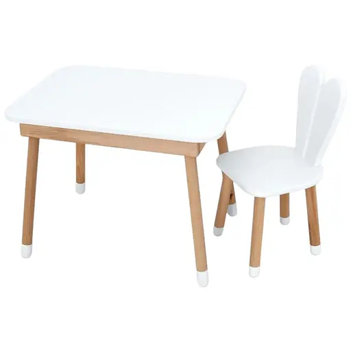 Детский столик Bambi 04-027W-TABLE для творчества со стульчиком 60х60 см