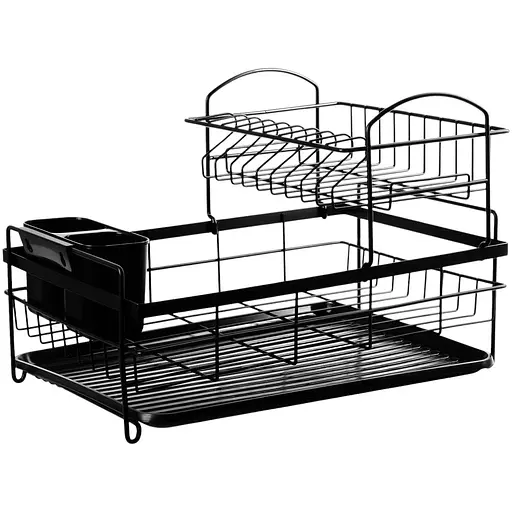 Сушка для посуду Ringel Raum багатоярусна чорна метал 44.3x31x30 см (RG-022b)