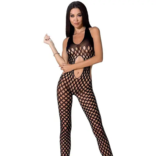 Бодистокинг Passion BS065 комбинезон крупная сетка S/M/L black