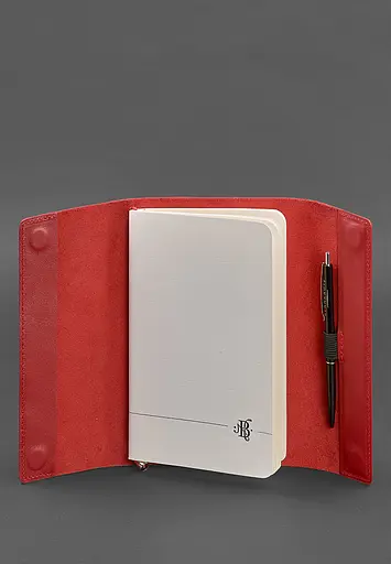Кожаный блокнот софт-бук 7.0 красный - фото 3