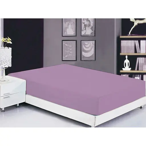 Простирадло на резинці TAG Tekstil Lavender Herb 180х200х20 см лавандове 000163500