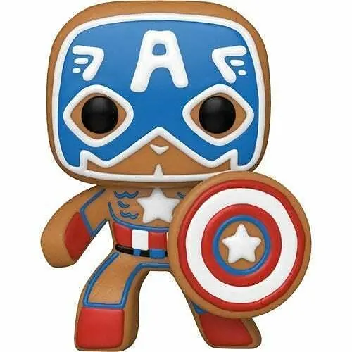 Фігурка Funko Pop MARVEL Gingerbread Captain America Капітан Америка 10 см FP M GCA 933 - фото 2