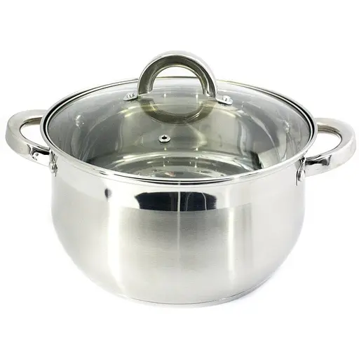 Кастрюля Zauberg сферическая 6 л нержавеющая сталь с крышкой (ZB-6S)