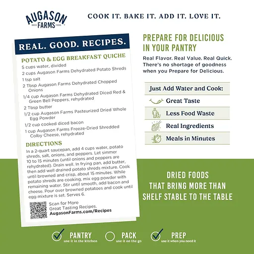 Сублимированный картофель с длительным сроком хранения 25 лет Augason Farms, 31 порция (101079) - фото 4